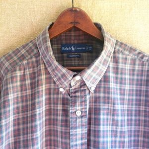 Polo Ralph Lauren Plaid Button Up Shirt Men 2XB  Multicolor Pony Long Sleeve
